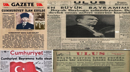 29 ekim 1923 cumhuriyetin ilanı gazetelerde