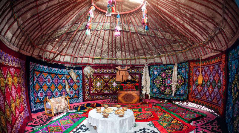 türk çadırı (yurt) içi, görünümü